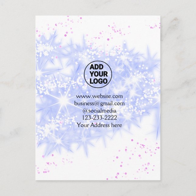 einfaches Hinzufügen eines Logos/Designs mit einem Postkarte (Vorderseite)