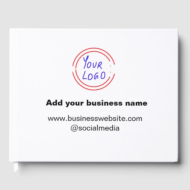 einfaches Hinzufügen eines Logos oder einer Wasser Gästebuch (Vorderseite)