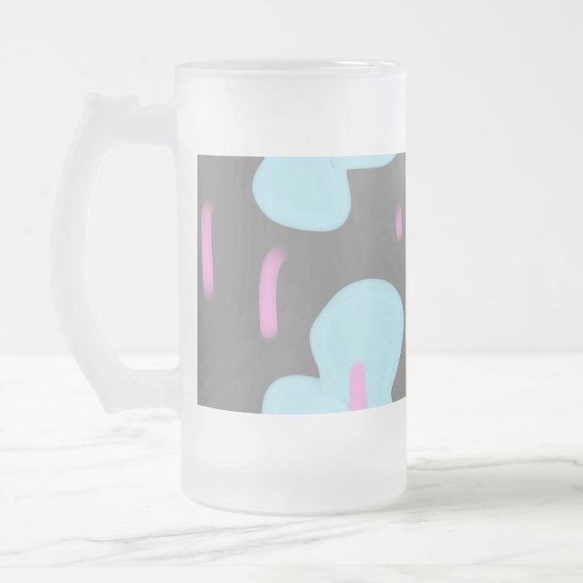 einfaches Hinzufügen eines Monogramm-Fotos Mattglas Bierglas (Links)