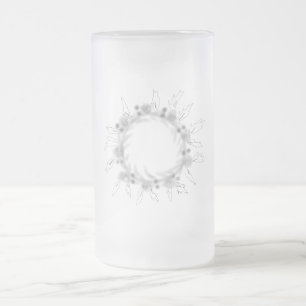 einfaches Hinzufügen eines Monogramm-Fotos Mattglas Bierglas