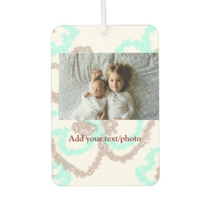 einfaches Hinzufügen IHRES FOTOS TEXT Blue Glitzer Autolufterfrischer