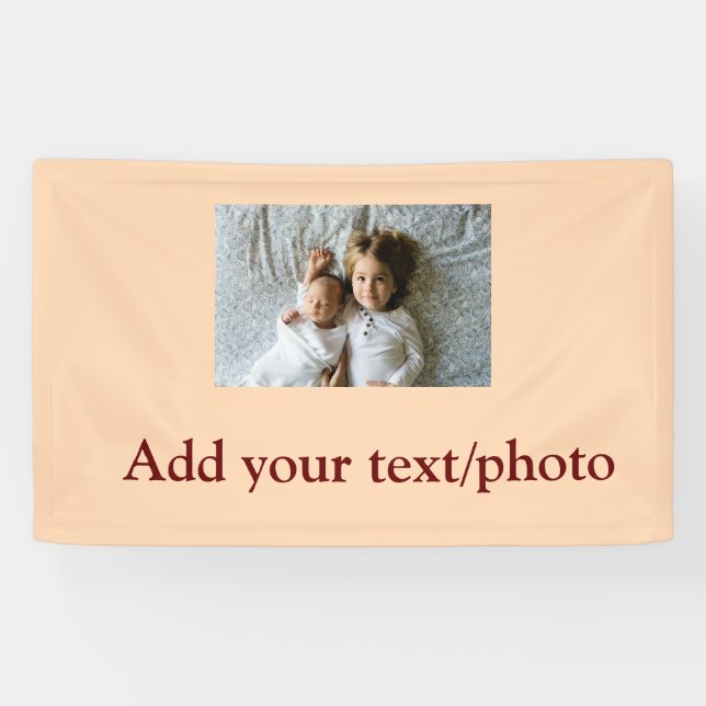 einfaches Hinzufügen IHRES FOTOS TEXT CHRISTMAS Ba Banner (Horizontal)