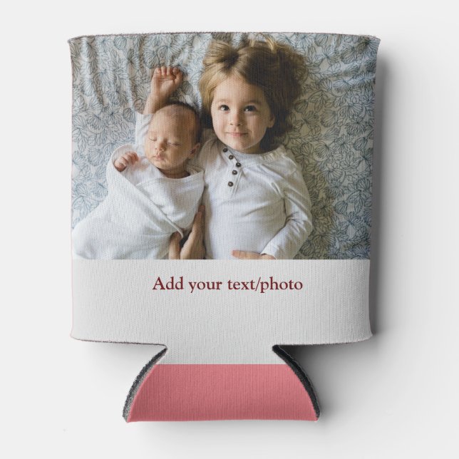 einfaches Hinzufügen IHRES FOTOS TEXT CHRISTMAS C Dosenkühler (Vorderseite)