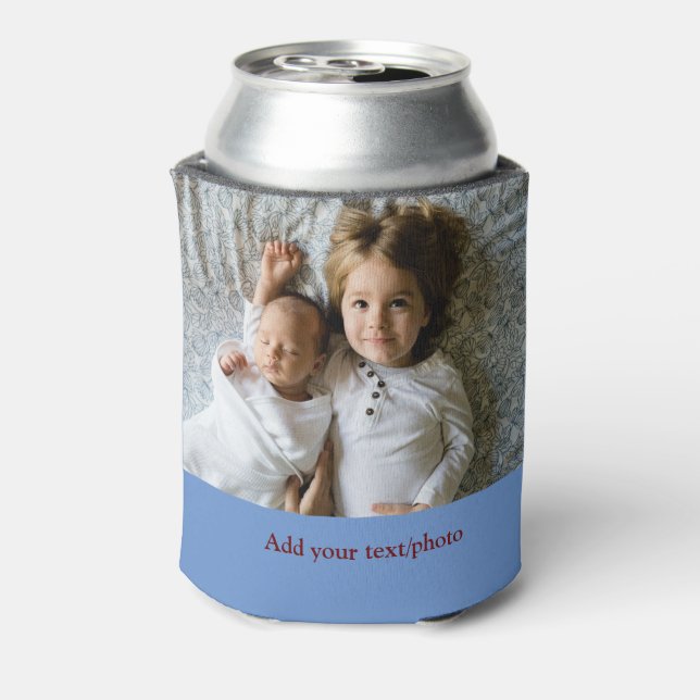 einfaches Hinzufügen IHRES FOTOS TEXT CHRISTMAS C Dosenkühler (Kanne Rückseite)