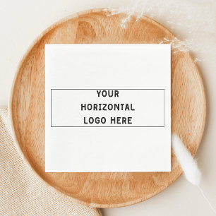 Einfaches Hinzufügen Ihres horizontalen Logos im V Serviette