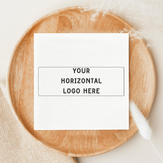 Einfaches Hinzufügen Ihres horizontalen Logos im V Serviette