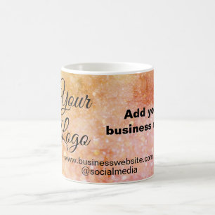 einfaches Hinzufügen Ihres Logos/Designs mit rosa  Kaffeetasse