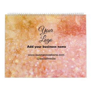 einfaches Hinzufügen Ihres Logos/Designs mit rosa  Kalender