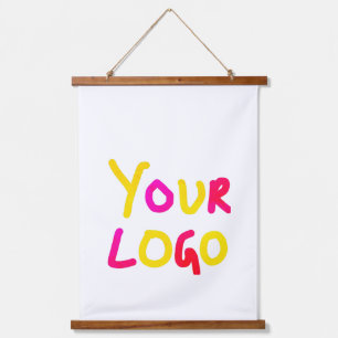 einfaches Hinzufügen Ihres Logos/Designs zu Ihrem Wandteppich Mit Holzrahmen