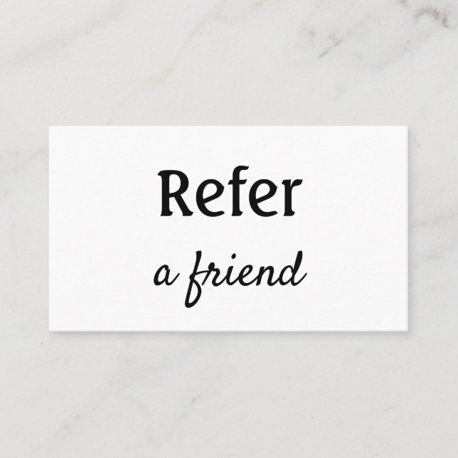 einfaches Hinzufügen Ihres Namensspeicher-Salons Empfehlungskarte (Vorderseite)