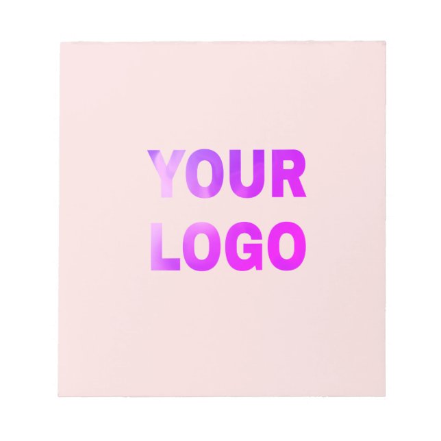 einfaches Hinzufügen von Logo/Design hier Text Notizblock (Vorderseite)