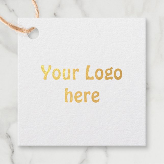 einfaches Hinzufügen von Text-Details für Ihr Logo Geschenkanhänger (Vorderseite)