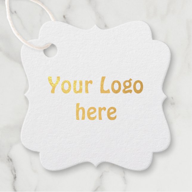 einfaches Hinzufügen von Text-Details für Ihr Logo Geschenkanhänger (Vorderseite)