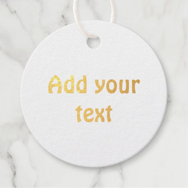 einfaches Hinzufügen von Text-Details für Ihr Logo Geschenkanhänger (Vorderseite)