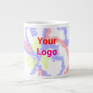 einfaches Hinzufügen von Text-Monogramm-Foto Jumbo-Tasse