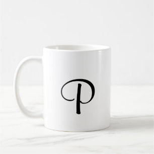 einfaches Hinzufügen von Text-Monogramm-Foto Kaffeetasse