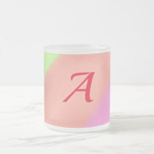 einfaches Hinzufügen von Text-Monogramm-Foto Mattglastasse