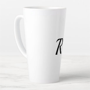 einfaches Hinzufügen von Text-Monogramm-Foto Milchtasse