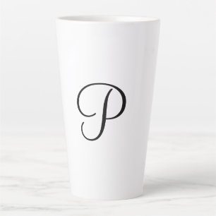 einfaches Hinzufügen von Text-Monogramm-Foto Milchtasse