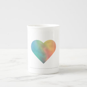 einfaches Hinzufügen von Text-Monogramm-Foto Prozellantasse