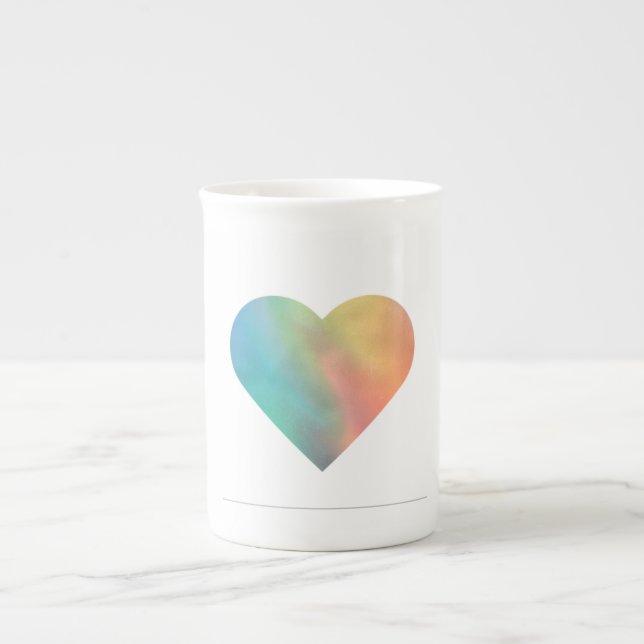 einfaches Hinzufügen von Text-Monogramm-Foto Prozellantasse (Vorderseite)