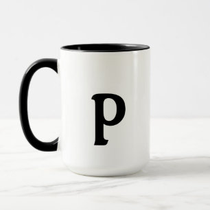 einfaches Hinzufügen von Text-Monogramm-Foto Tasse