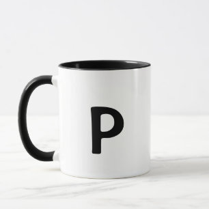 einfaches Hinzufügen von Text-Monogramm-Foto Tasse