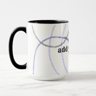 einfaches Hinzufügen von Text-Monogramm-Foto Tasse