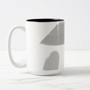 einfaches Hinzufügen von Text-Monogramm-Foto Zweifarbige Tasse