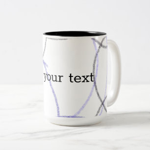 einfaches Hinzufügen von Text-Monogramm-Foto Zweifarbige Tasse