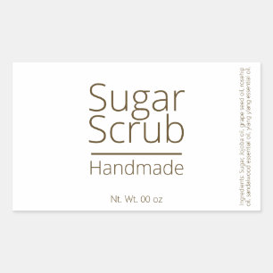 Einfaches, hoch entwickeltes Sugar Scrub Business Rechteckiger Aufkleber