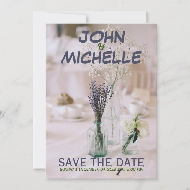 Einfaches Hochzeitbudget Einladung (Vorderseite)