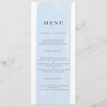 Einfaches Hochzeitmenü mit Wasserfarbe