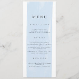 Einfaches Hochzeitmenü mit Wasserfarbe Menükarte