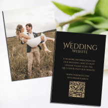 Einfaches Hochzeitmongramm Klassischer Minimal QR