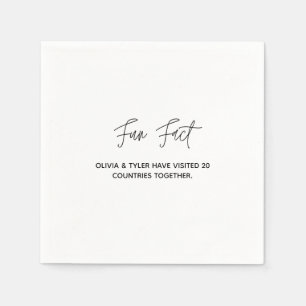 Einfaches Hochzeitsfieber Papier Napkin Serviette