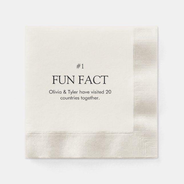 Einfaches Hochzeitsfieber Papier Napkin Serviette (Vorderseite)