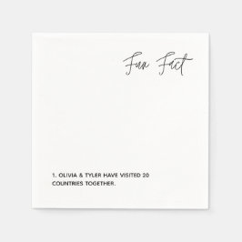 Einfaches Hochzeitsfieber Papier Napkin Serviette