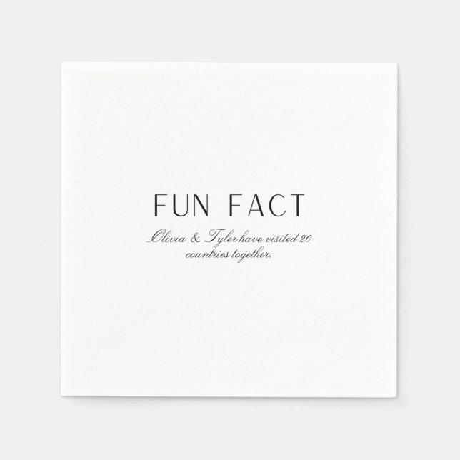 Einfaches Hochzeitsfieber Papier Napkin Serviette (Vorderseite)
