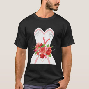 Einfaches Hochzeitskleid für Brautpartys T-Shirt
