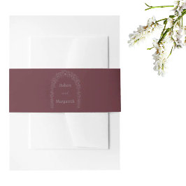 Einfaches Hochzeitsportal in Roter Flora Einladungsbanderole