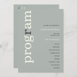 Einfaches Hochzeitsprogramm für Elfenbein Einladung