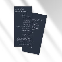 Einfaches Hochzeitsprogramm für Minimalistische Du