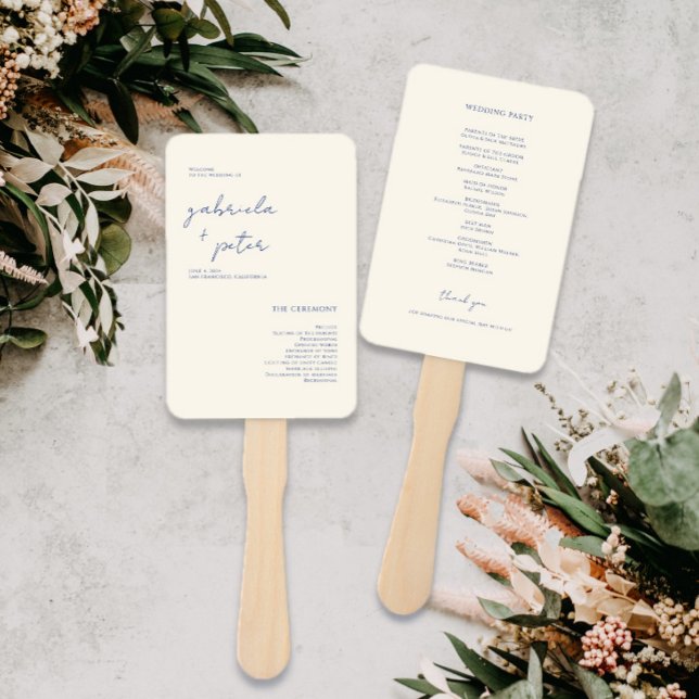 Einfaches Hochzeitsprogramm für Minimalistische Na Fächer (Von Creator hochgeladen)