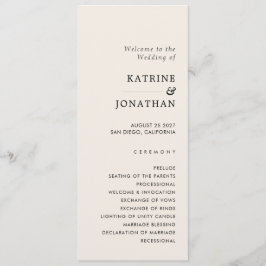 Einfaches Hochzeitsprogramm Programm