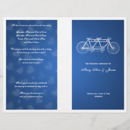 Einfaches Hochzeitsprogramm Tandem Bike Blue