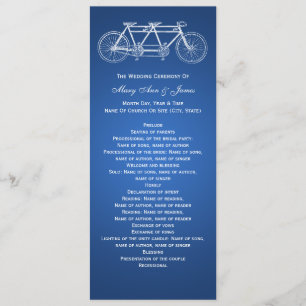 Einfaches Hochzeitsprogramm Tandem Bike Blue Programm