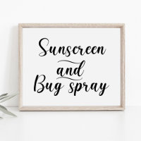 Einfaches Hochzeitssyndrom und Bug Spray-Zeichen