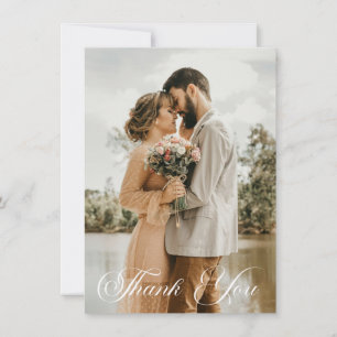 Einfaches Hochzeitsszenario-Foto Karte