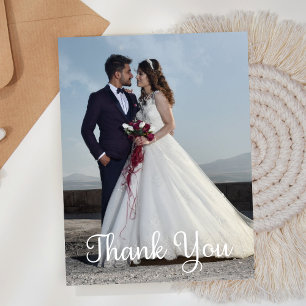 Einfaches Hochzeitsszenario-Foto Postkarte